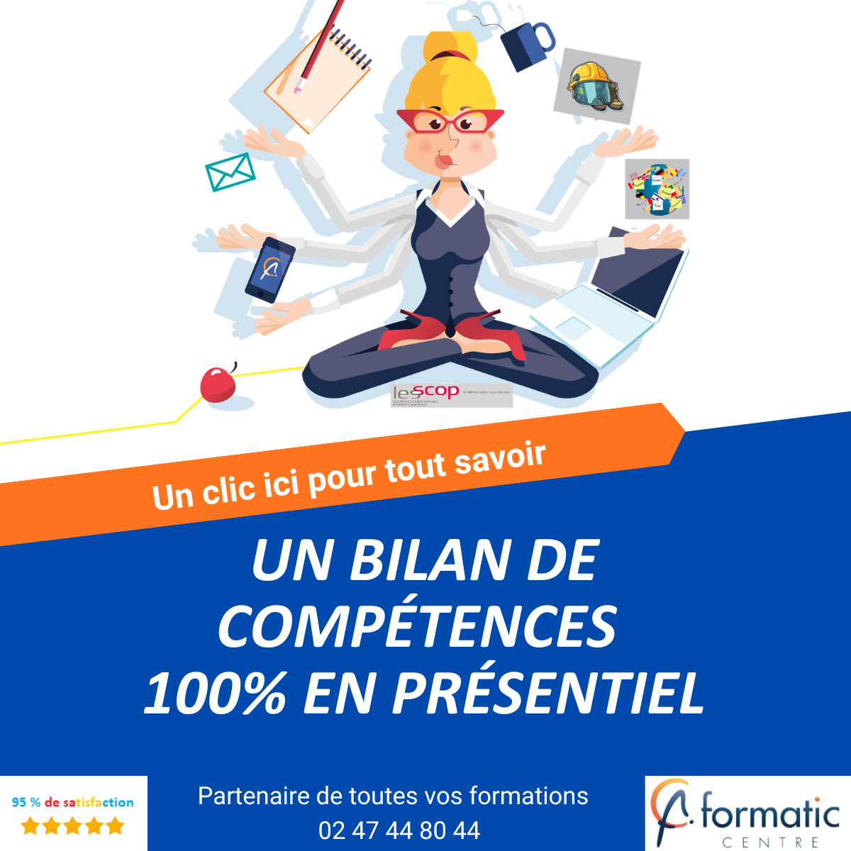 Chez Formatic Centre, nous privilégions un bilan de compétences en présentiel plutôt qu'une plateforme